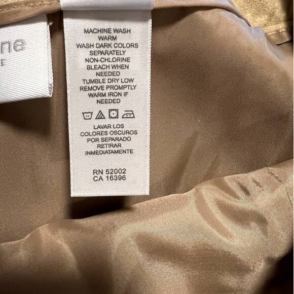 Liz Claiborne, 8p, khaki camel faux suede lined long maxi skirt - Picture 5 of 7